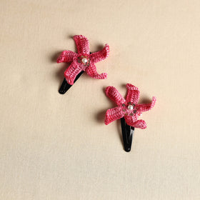  Handmade Crochet Tik-Tak Hair Clip (set of 2) 