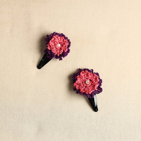  Handmade Crochet Tik-Tak Hair Clip (set of 2) 