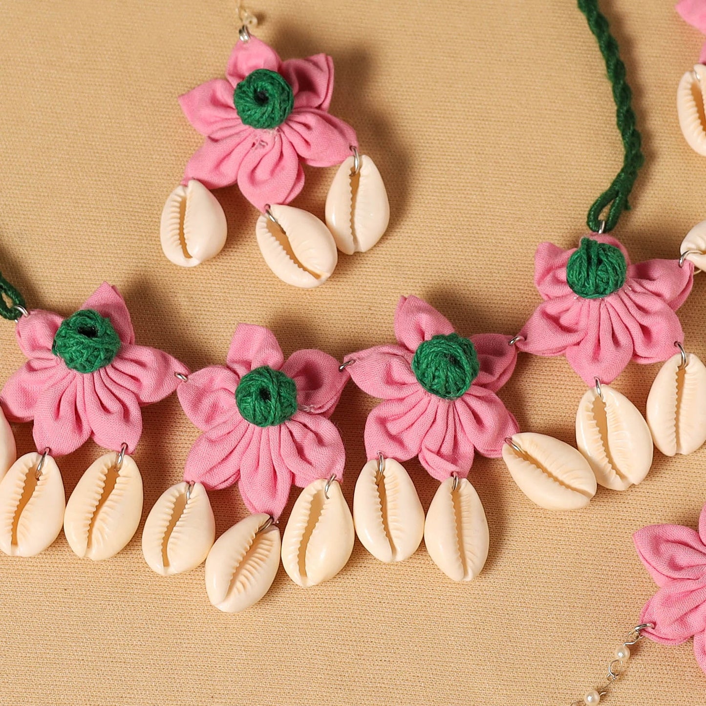 Handmade Fabart Floral Jewellery Set