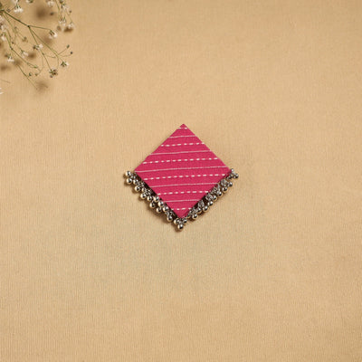Handmade fabart ghungroo work hair clip 11 - handcrafted
