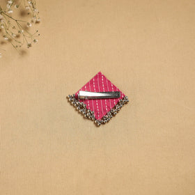 Handmade fabart ghungroo work hair clip 11 - handcrafted