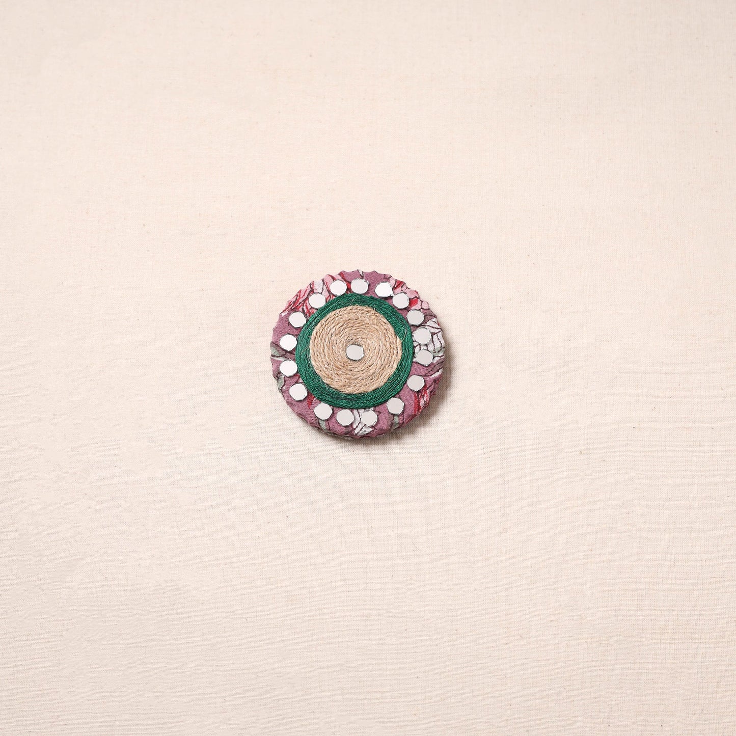 Handmade fabart jute magnet 01 - handcrafted