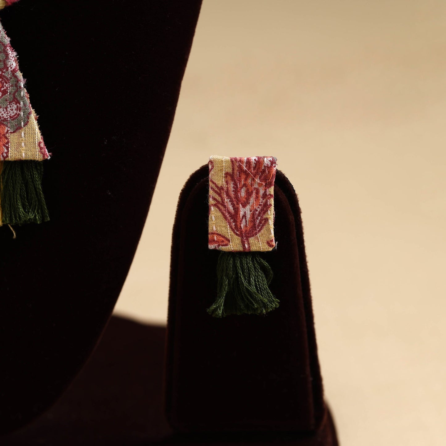 Pink - handmade fabart necklace set 07 - handcrafted