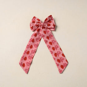 Pink Handmade Fabric Bow Hair Clip