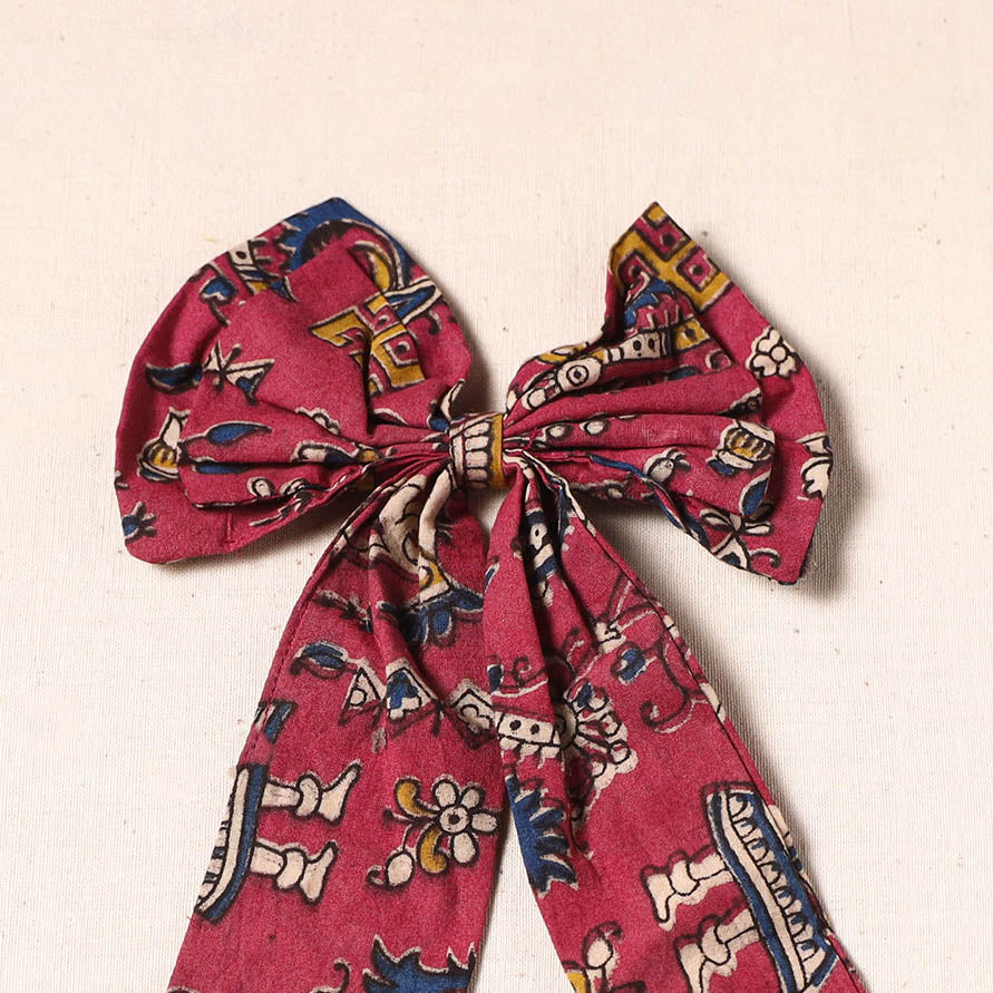 Pink - handmade fabric bow hair clip 27 - handcrafted