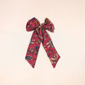 Pink - handmade fabric bow hair clip 27 - handcrafted