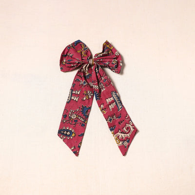 Pink - handmade fabric bow hair clip 27 - handcrafted