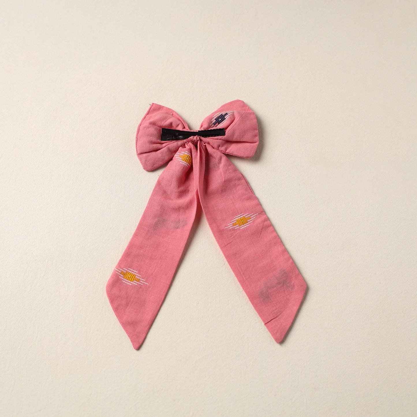 Pink Handmade Fabric Bow Hair Clip