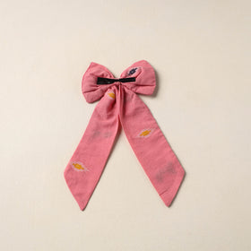 Pink Handmade Fabric Bow Hair Clip