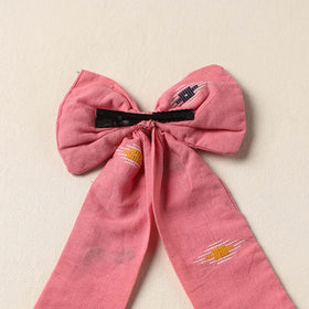 Pink Handmade Fabric Bow Hair Clip