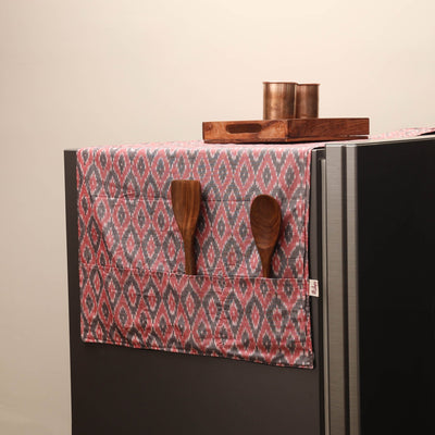 Handmade fridge top cover with multiple pockets 02