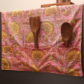 Handmade fridge top cover with multiple pockets 03