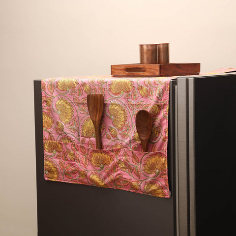 Handmade fridge top cover with multiple pockets 03