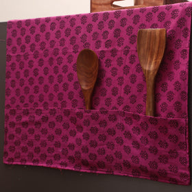 Handmade fridge top cover with multiple pockets 111