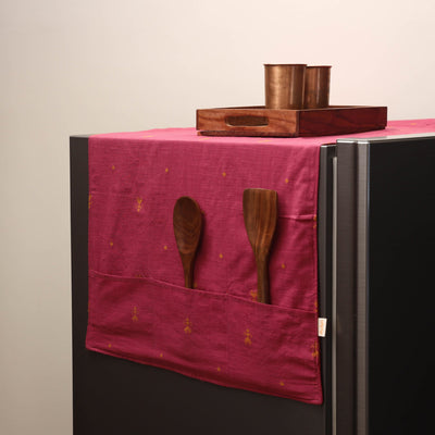 Handmade fridge top cover with multiple pockets 14
