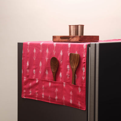 Handmade fridge top cover with multiple pockets 17