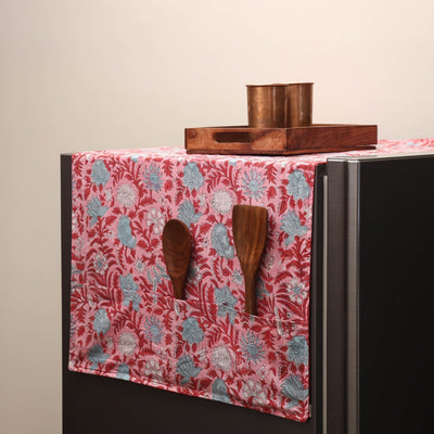 Handmade fridge top cover with multiple pockets 30