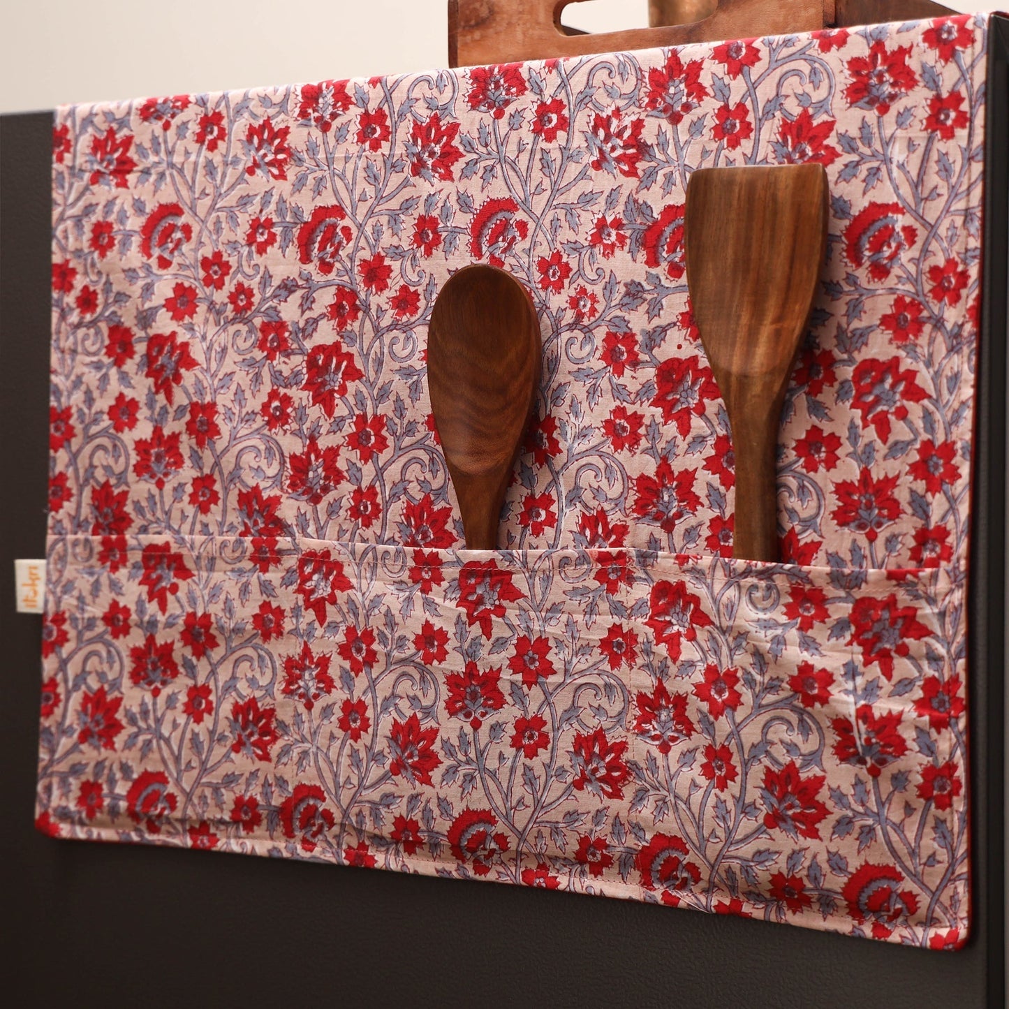 Handmade fridge top cover with multiple pockets 32