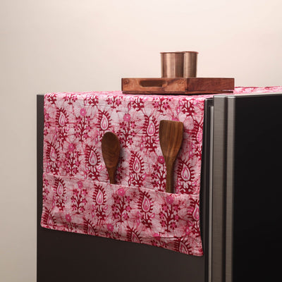 Handmade fridge top cover with multiple pockets 32
