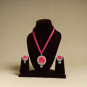 Buy Handmade GS Jute Fabart Necklace Set Online