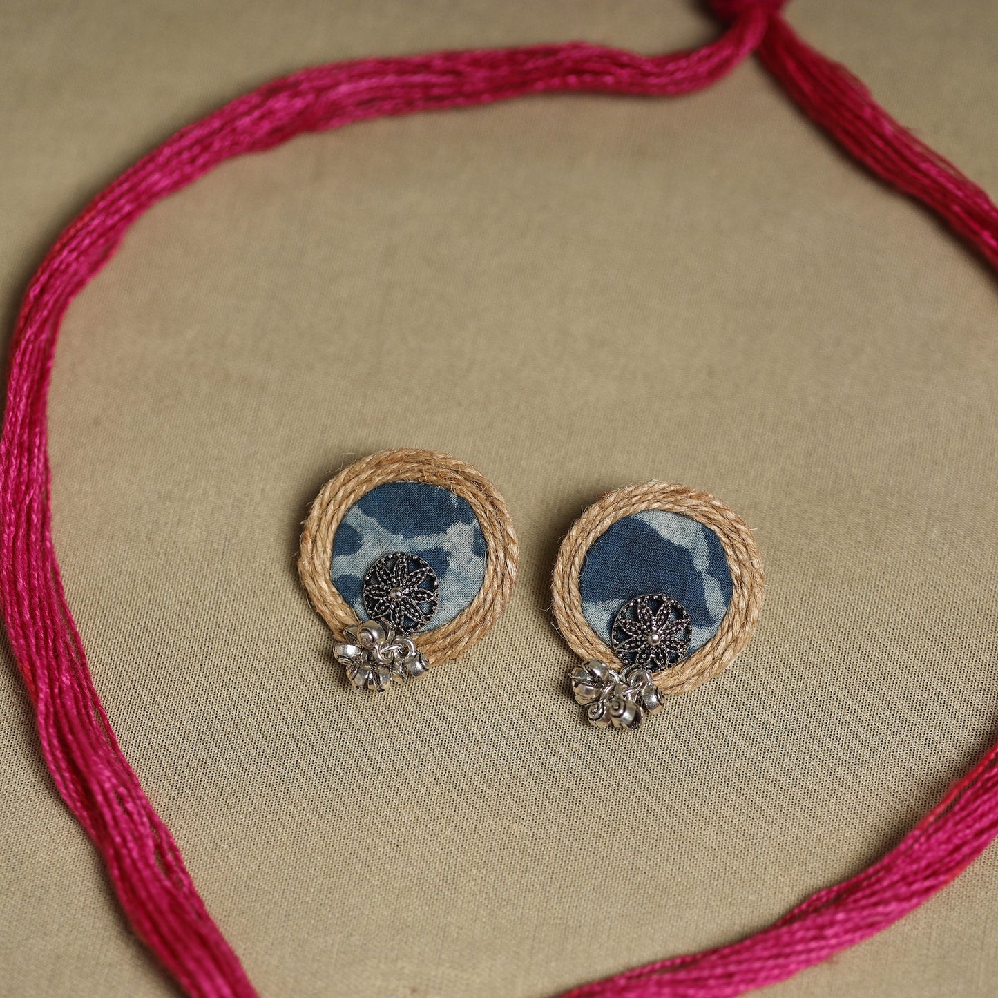 Buy Handmade GS Jute Fabart Necklace Set Online