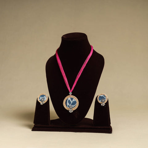 Buy Handmade GS Jute Fabart Necklace Set Online