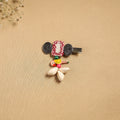 Handmade gs shell & thread work hair clip 35 - handcrafted