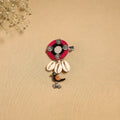 Handmade gs shell & thread work hair clip 59 - handcrafted