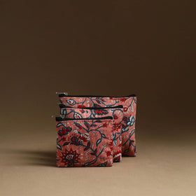 Buy Pink Handmade Multipurpose Utility Pouches (set of 3)