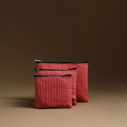 Pink - handmade multipurpose utility pouches (set of 3) 40