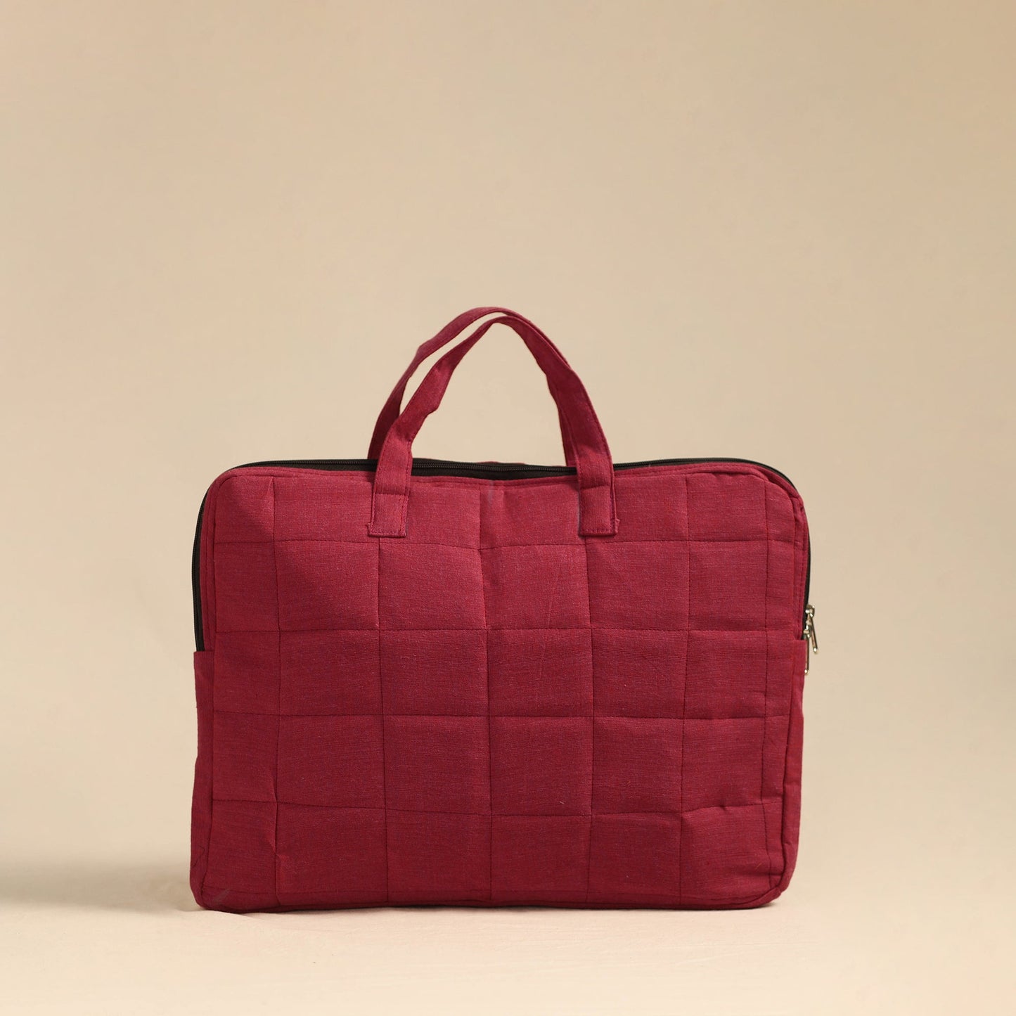 Shop Pink Handmade Quilted Cotton Laptop Bag 