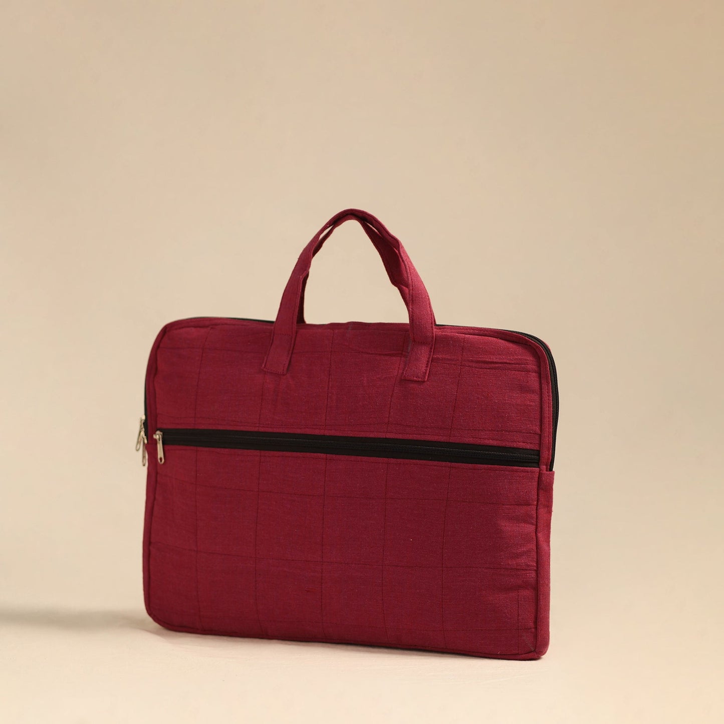 Shop Pink Handmade Quilted Cotton Laptop Bag 