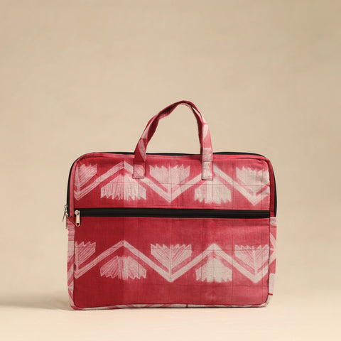 Shop Pink Handmade Quilted Cotton Laptop Bag 