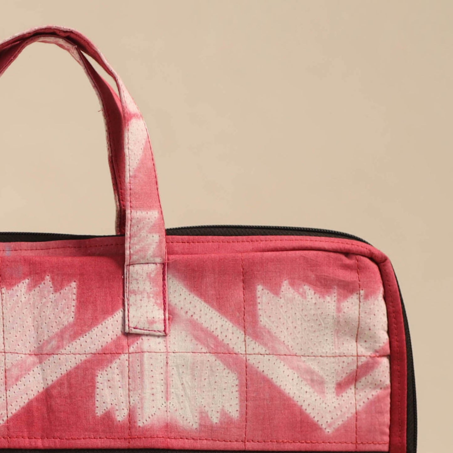 Shop Pink Handmade Quilted Cotton Laptop Bag 