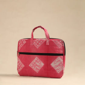 Shop Pink Handmade Quilted Cotton Laptop Bag 