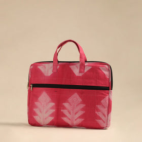 Shop Pink Handmade Quilted Cotton Laptop Bag 