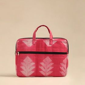 Shop Pink Handmade Quilted Cotton Laptop Bag 