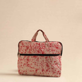  Pink Handmade Quilted Cotton Laptop Bag