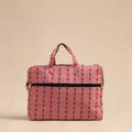  Pink Handmade Quilted Cotton Laptop Bag