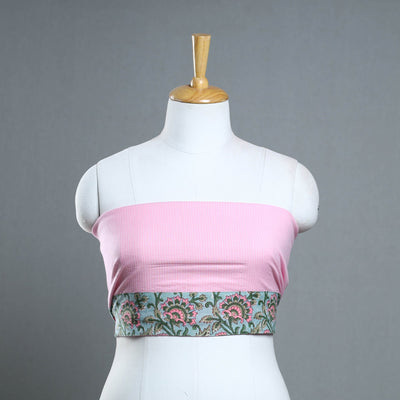 Buy Handmade Running Stitch Plain Cotton Blouse Piece