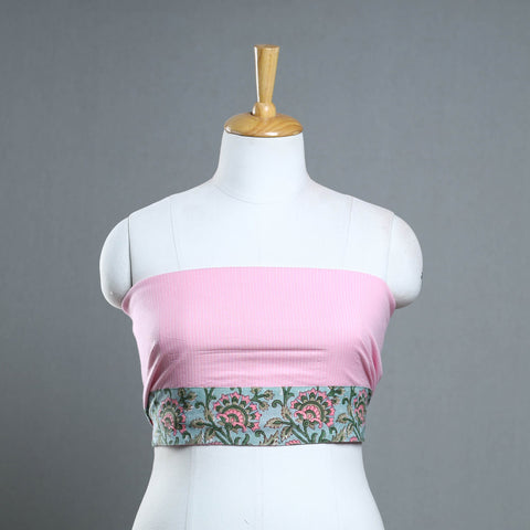 Buy Handmade Running Stitch Plain Cotton Blouse Piece