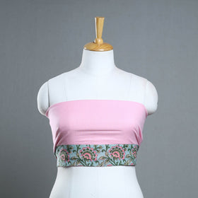 Buy Handmade Running Stitch Plain Cotton Blouse Piece