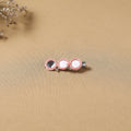 Handmade thread mirror work hair clip 01 - handcrafted