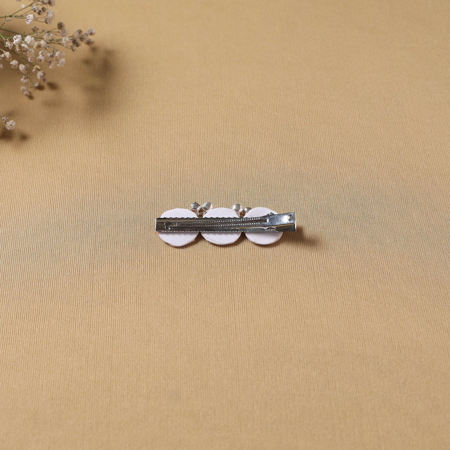 Handmade thread mirror work hair clip 11 - handcrafted