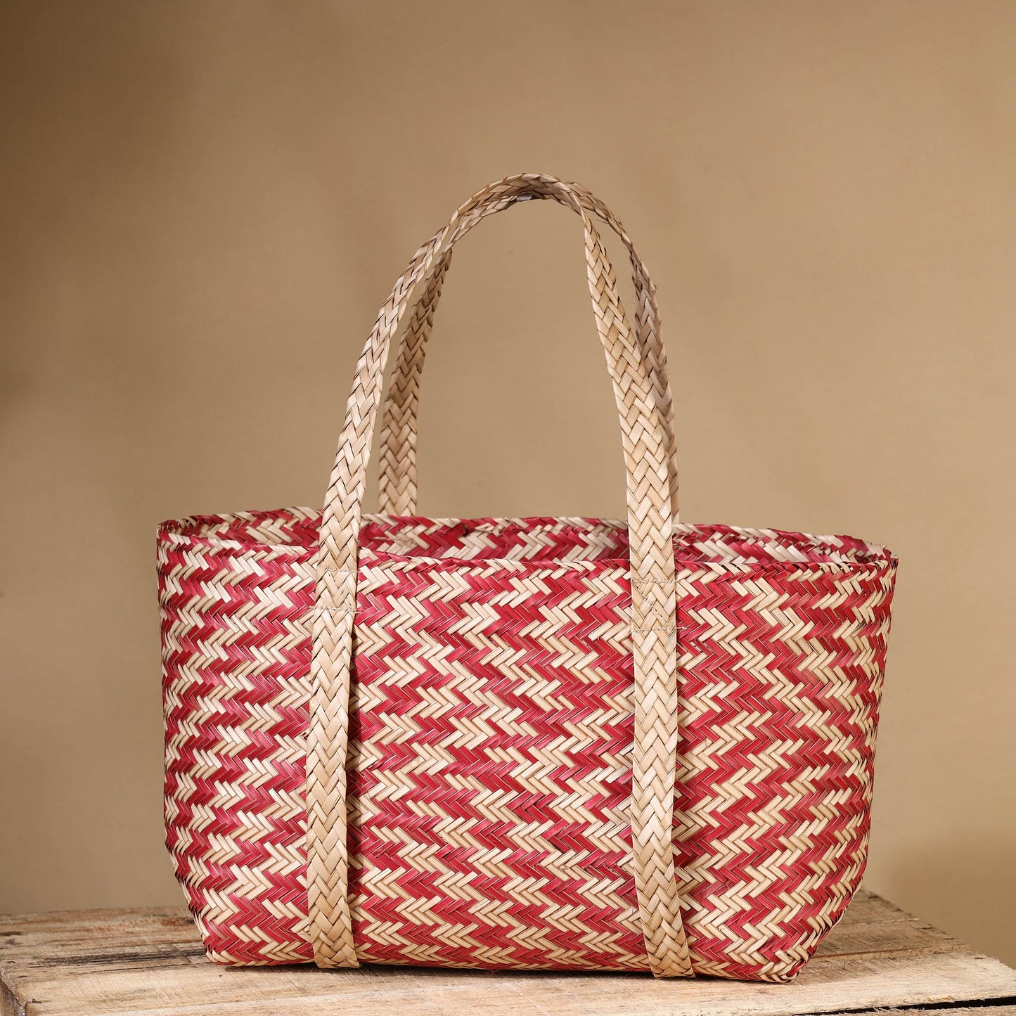  Handmade Water Hyacinth Shoulder Bag from Assam 