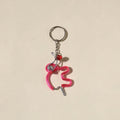 Pink Handmade Wired Craft Keychain 