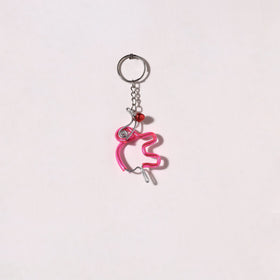 Pink Handmade Wired Craft Keychain 