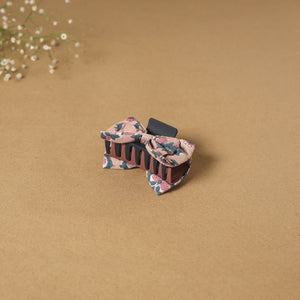 Pink - handmade women’s bow hair claw clip 14 - handcrafted