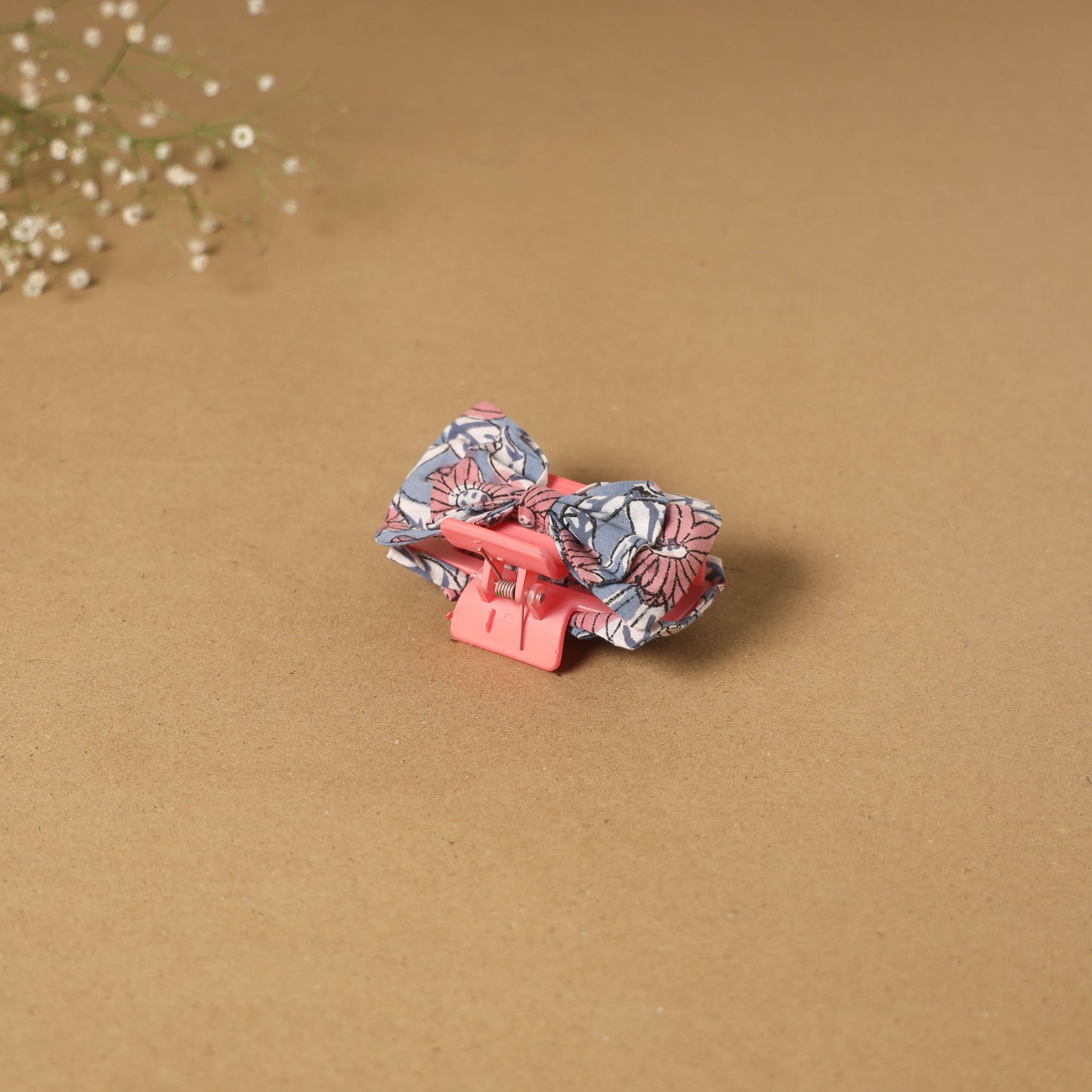 Pink - handmade women’s bow hair claw clip 40 - handcrafted