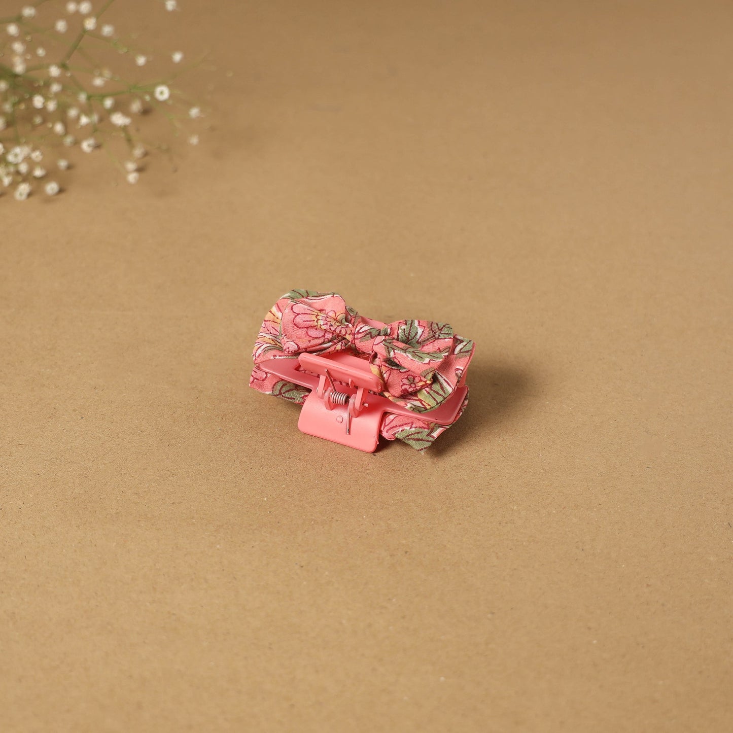 Pink - handmade women’s bow hair claw clip 45 - handcrafted